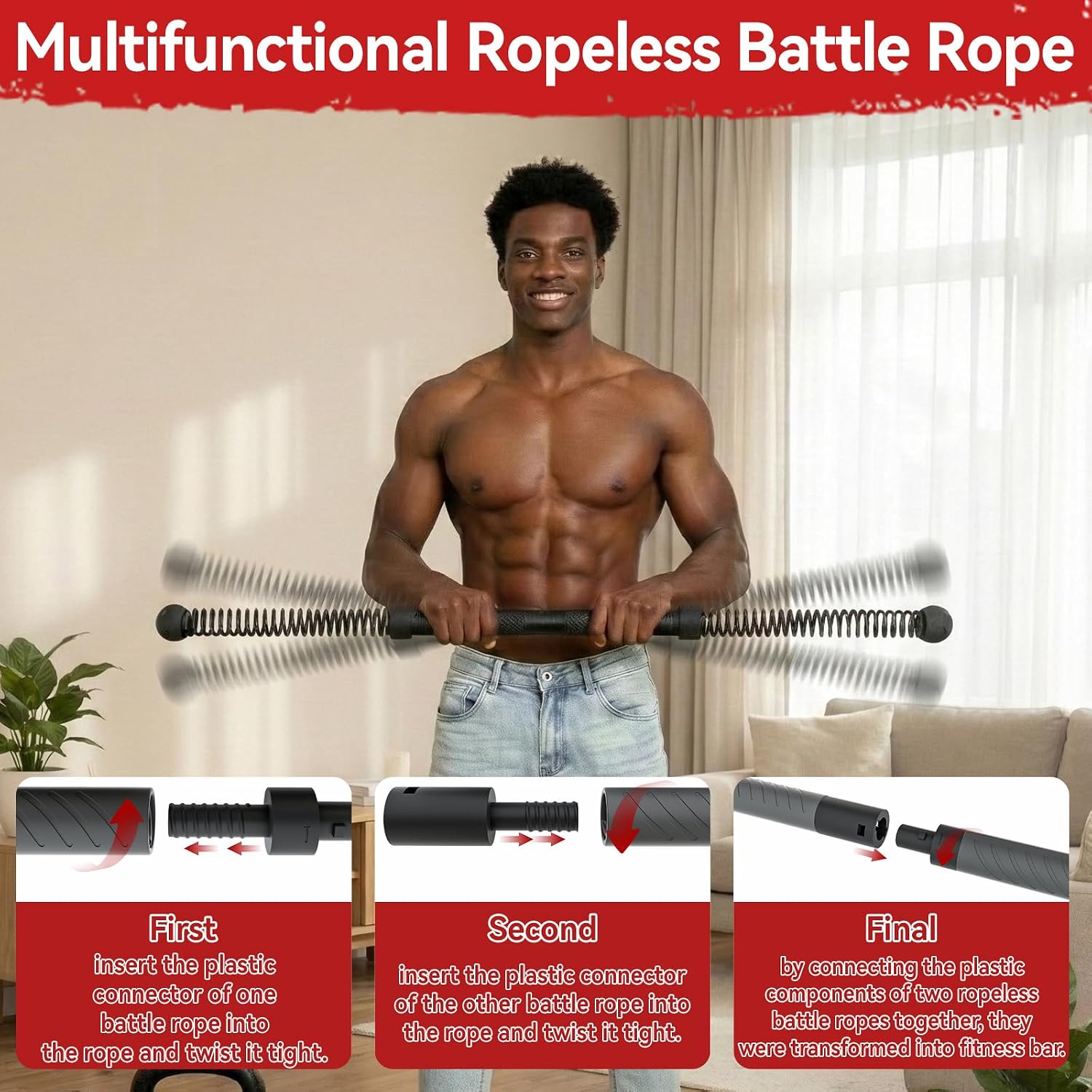 2-in-1 Upgraded Cordless Battl - огляд і ціна Crossfit Training