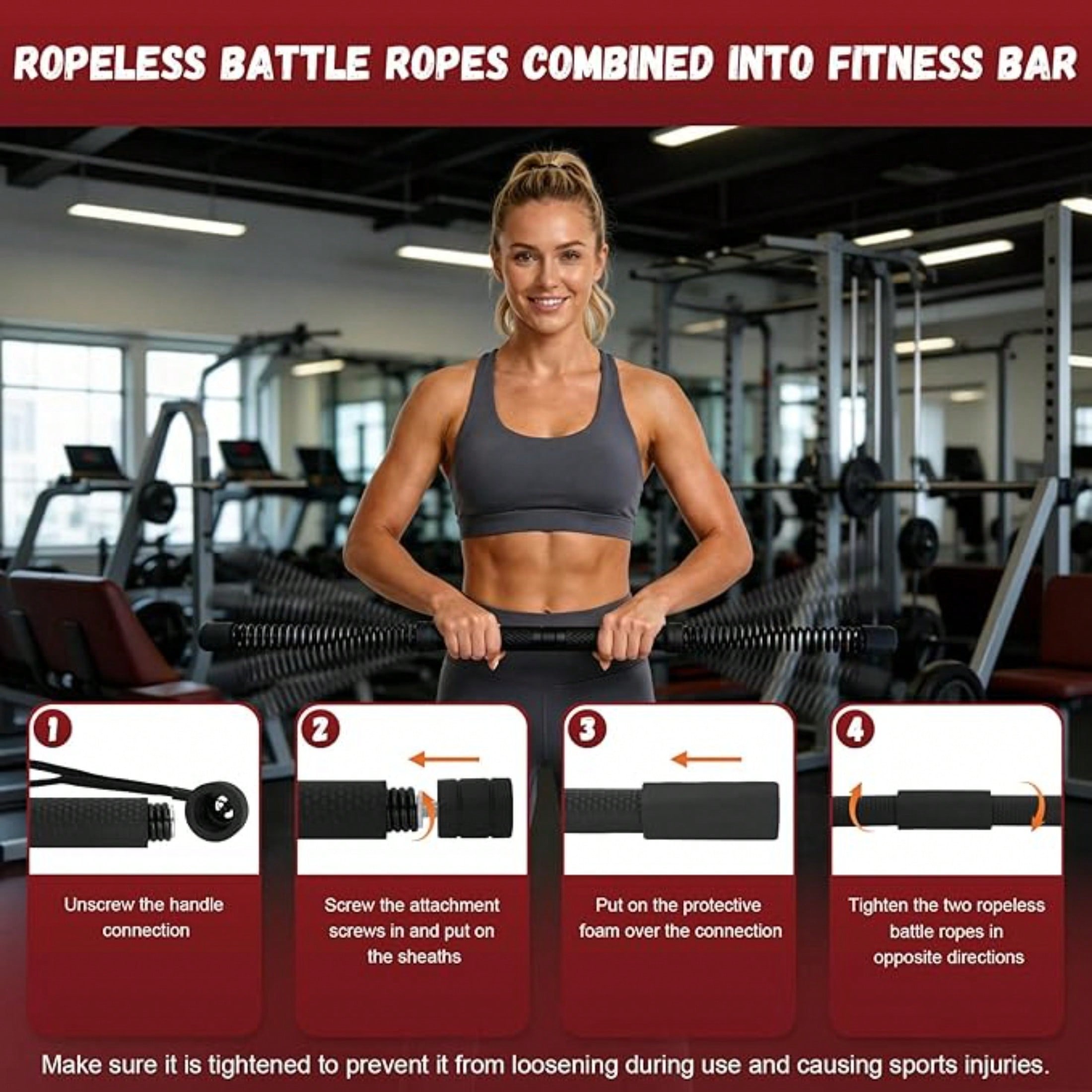 2-in-1 Upgraded Cordless Battl - огляд і ціна Crossfit Training